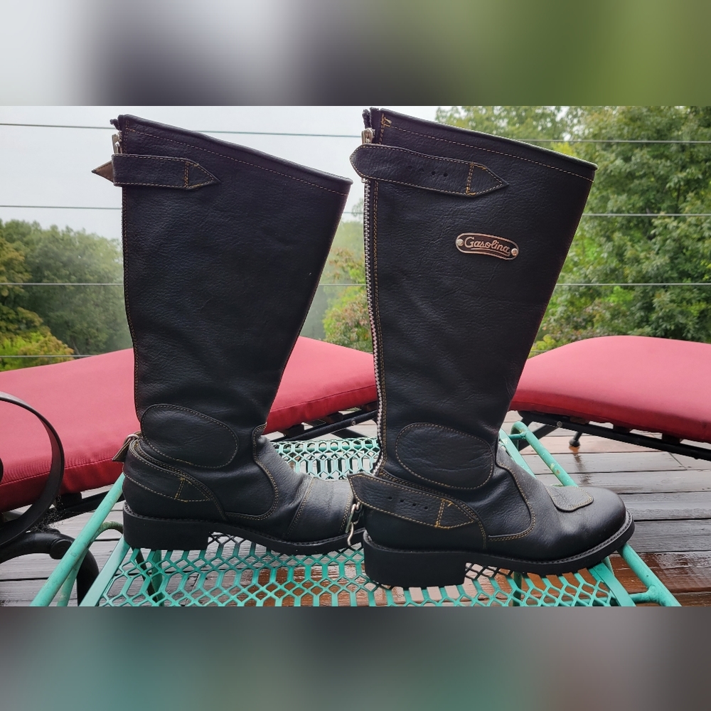 Gasolina Womens Custom Leather Motorcycle Boots 6.5D